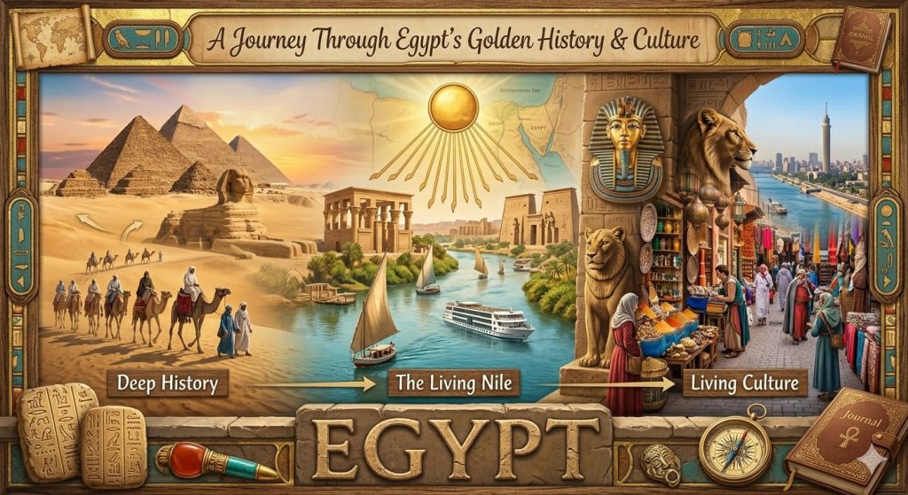 Pyramids of Giza and Nile River Egypt travel experience for young travelers group tour 2026