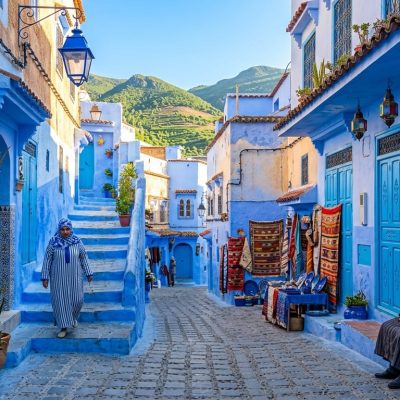 Chefchaouen blue city Morocco streets travel destination for young and solo travelers