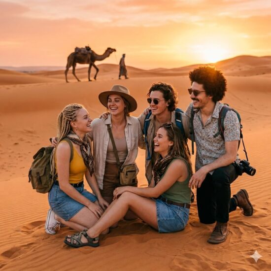 Young travelers on a Morocco desert trip packing list adventure in the Moroccan desert