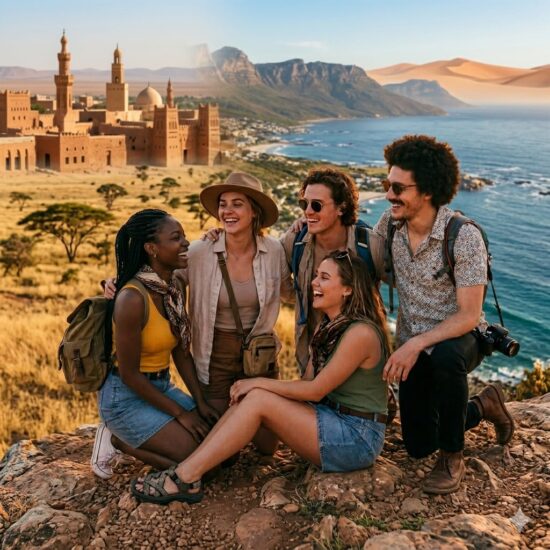 Young travelers enjoying an Africa travel budget breakdown trip across iconic destinations in 2026